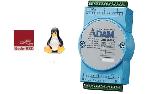 ADAM-6750-A - Digital-I/O Edge-Gateway + Node-RED mit 12/12-Digital-IO-Kanälen (30VDC), 2xLAN