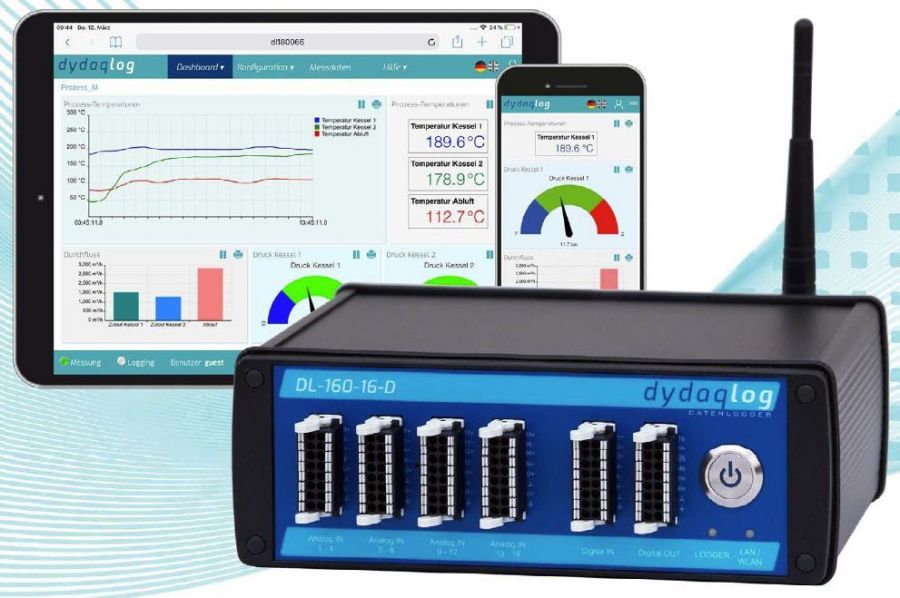 Der dydaqlog Datenlogger für Ströme, Spannungen, Temperaturen, Schwingung und vieles mehr