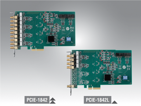 PCIe-1842/1842L mit 8 oder 4 simultane Analogeingänge bis zu 10 MS/s