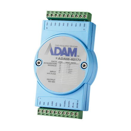 ADAM-4017+-F - Remote I/O Modul mit RS485 mit 8 Analog-Eingängen, ASCII/Modbus RTU Protokoll