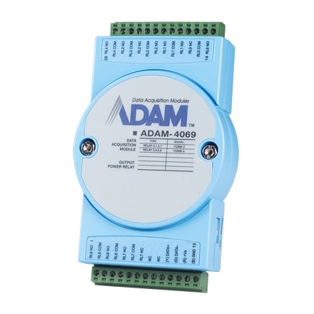 ADAM-4069-B (+Modbus) - Remote-I/O-Modul 8-Kanal-Power-Relais-Ausgangs-Modul für RS485