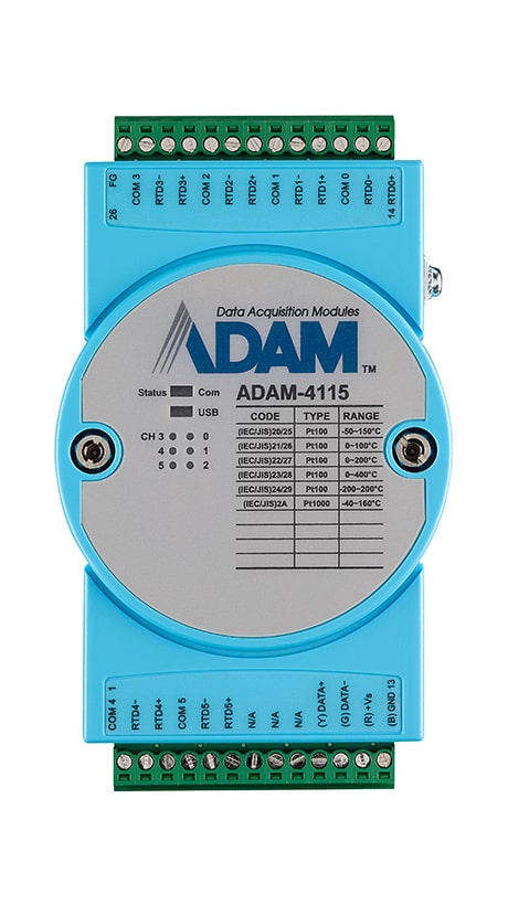 ADAM-4115-C (+Modbus) RS485 Remote-I/O-Modul mit 6 Eingängen für Widerstandsthemometer