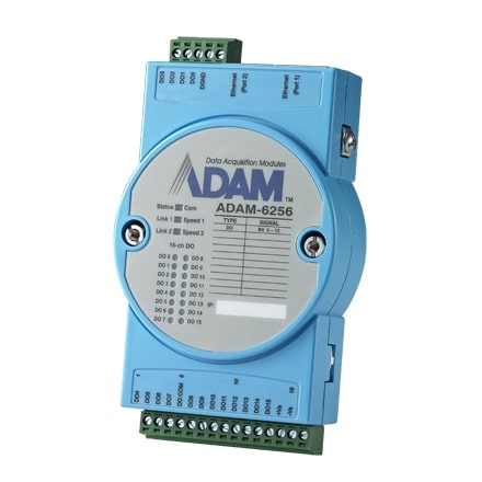 ADAM-6256-B- Daisy-Chain IoT Ethernet I/O-Modul 16 isol. Digital-Ausgängen für Modbus/TCP, MQTT