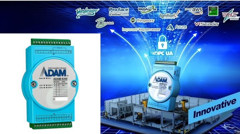 ADAM-6350-A1 - IoT OPC UA Ethernet I/O-Modul 18 x Ein- und 18 x Out-Digital-Kanäle