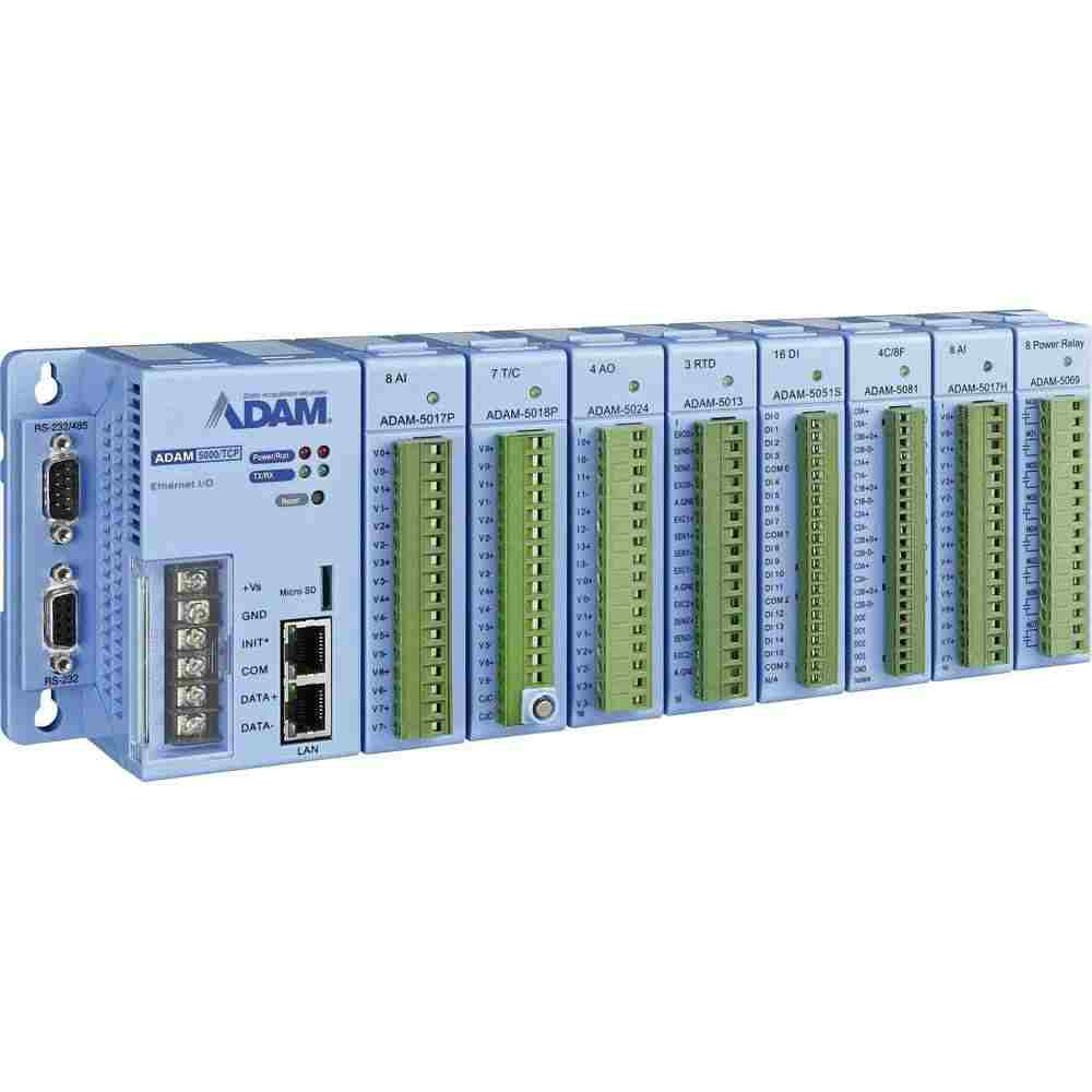 ADAM-5000/TCP-CE - Ethernet 8-Slot Grundgerät mit 8 Slots für Datenerfassungsmodule