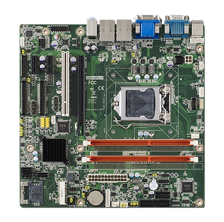 AIMB-503G2-00A1E - Micro ATX Mainboard für IPC für 4. Gen. i7/i5/i3-CPUs mit CRT/DVI/LVDS, 10xCOM