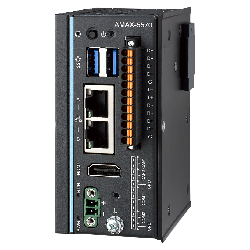 AMAX-5570-E2200A - PC + EtherCAT-I/O-Schnittstelle lüfterloser Kontroller mit CPU & 4GB RAM