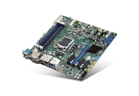ASMB-585G2-00A1E - Mikro ATX Server Mainboard für Xeon-1200v5- & 6.Gen. i7  mit VGA/DVI/2xLAN