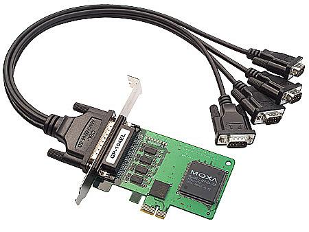 CP-104EL-A-DB9M - Serielle Schnittstellenkarte mit 4 RS232 Ports für PCIe Bus (LowProfile)