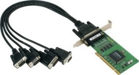 CP-104UL-DB9 - Serielle Schnittstellenkarte mit 4 RS232 DB9-Ports für PCI Bus (LowProfile)