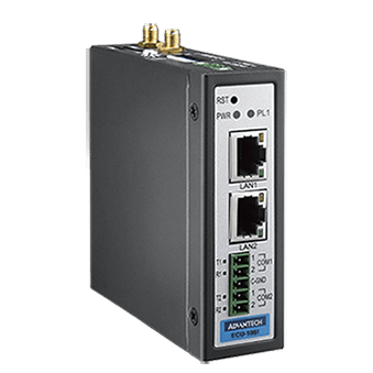 ECU-1051TL-R10AAE - Gateway für IIoT-Anwendung mit Cortex A8 CPU, Linux, 2 LAN, 2 COM & EdgeLink