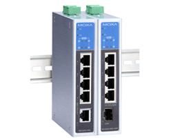 EDS-G205A-4PoE - Unmanaged PoE Switch mit 5 Gb LAN Ports davon 4 mit PoE