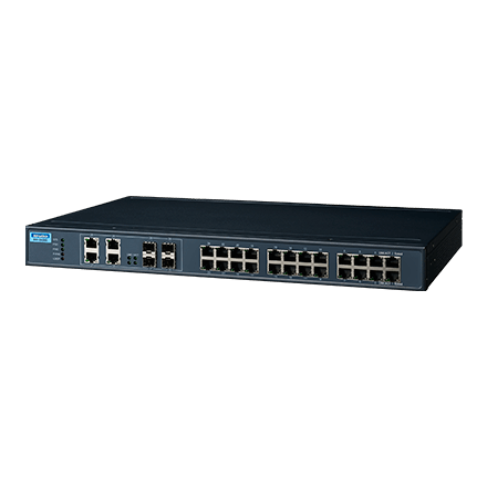 EKI-2428G-4CI-AE - Unmanaged Switch mit 24G + 4 Gb Combo Ports für 19" Rack