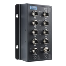 EKI-9508G-MPL-AE - Managed POE-Switch mit 8x M12 Gb-Ethernet-Ports mit POE für 24/48VDC