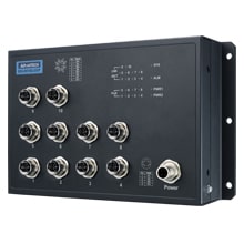 EKI-9510G-2GPL-AE - Unmanaged POE-Switch mit 8 10/100 M12 Ports mit PoE und 2GB M12 Ports