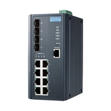 EKI-9612G-4FI-AE - Managed L3 Switch Layer 3 Switch mit 8GE + 4G SFP Ports (Hutschiene)