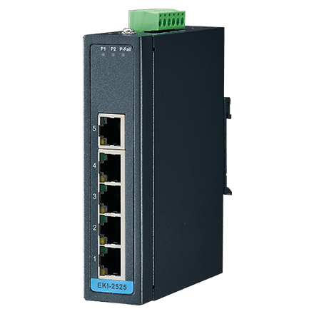 EKI-2525-BE - Unmanaged Switch mit 5 Ethernet-Ports & 12..48 VDC