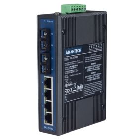 EKI-2526M-AE - Unmanaged Switch mit 4 x RJ45 & 2 x FX-Multi-Mode-SC-LWL Ports