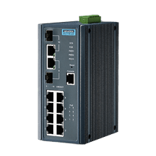 EKI-7710E-2CP-AE - Managed Switch mit PoE mit 8x FE/PoE- & 2xGB/SFP Ethernets Ports