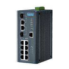 EKI-7710G-2CP-AE - Managed Switch mit POE mit 8 x Gb/PoE- & 2 x Gb Cu/SFP-Combo LAN Ports
