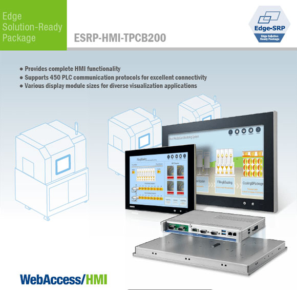 ESRP-HMI-TPCB200-18 - Edge-Solution Starterpaket mit 18,5" Touch Panel PC, Win10IoT & Webaccess/HMI