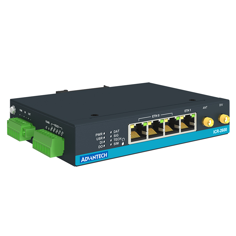 ICR-2631 - 4G  Mobilfunk Router für LTE mit 4x LAN, 1x RS232, 1x RS485 +2xSIM