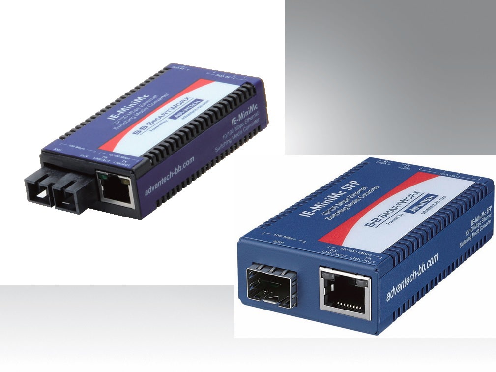 IMC-350I-MMST-A - Miniatur Media Konverter 10/100Mbps auf LWL MM 1300nm, LFPT, 5km, ST