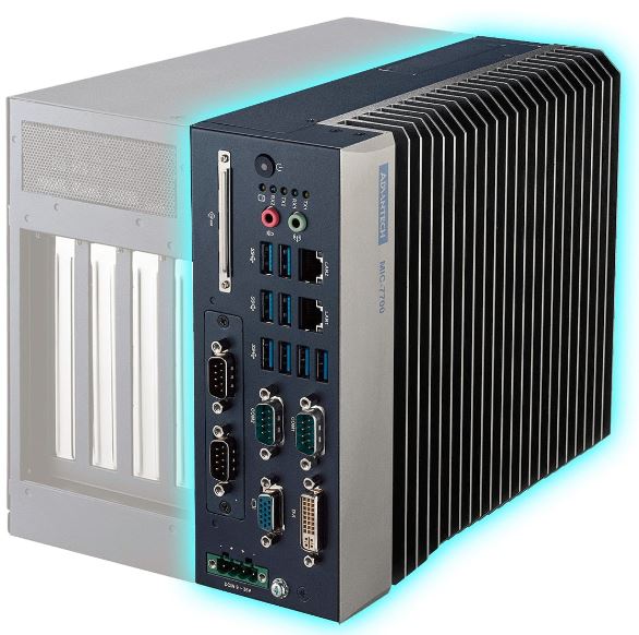 MIC-7700Q-00A2 - Modularer Embedded Box IPC lüfterlos für 6.+7. Gen i Core CPUs mit 8 USB3.x