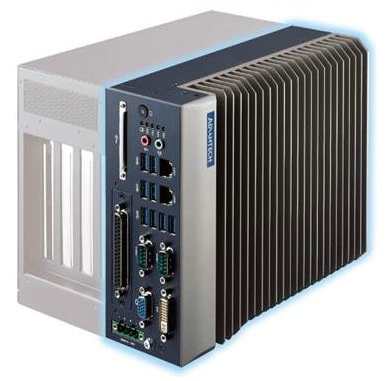 MIC-7500B-19B1 - Modularer Embedded IPC lüfterlos mit i3-6102E, 8x USB3.0, 2x LAN, VGA+DVI