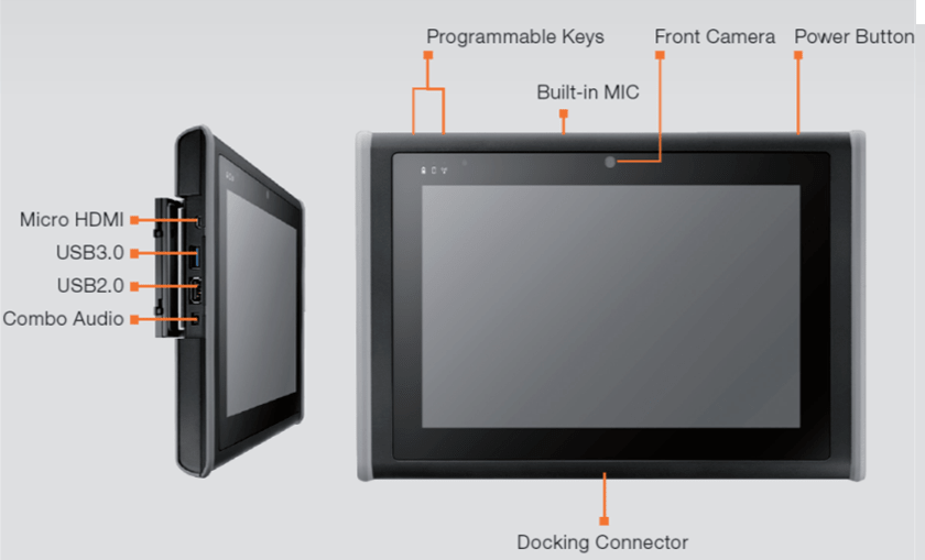 MIT-W101-Q24DNB00E - Industrie Tablet PC mit 10,1 Display, 4G RAM, 64G SSD, Win10