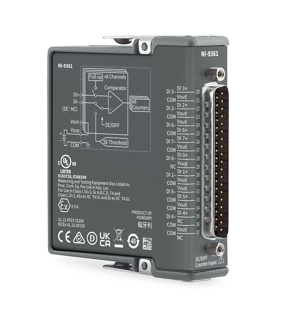 NI 9361 D-Sub - cRIO/cDAQ Counter Modul 8-Kanal-se/diff-24V/5V-1MHz-Zähler Eingangsmodul