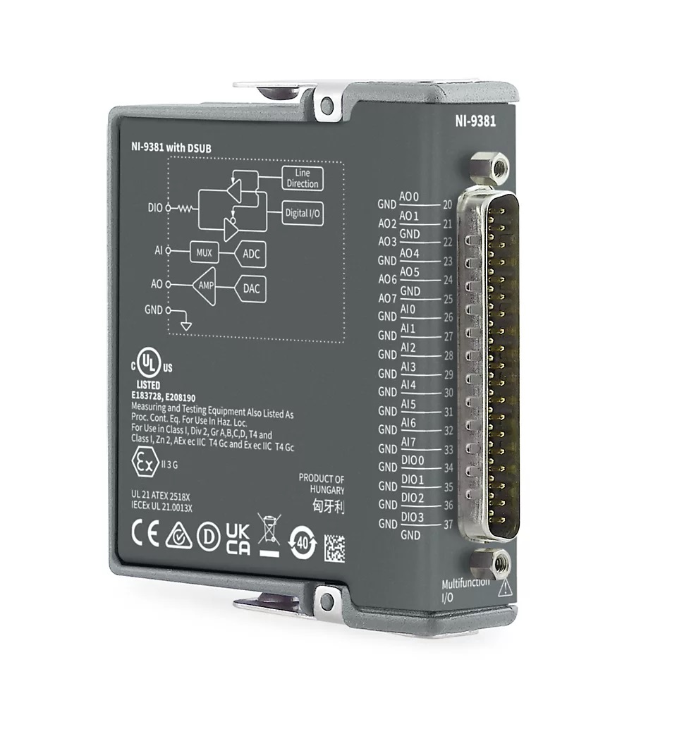 NI 9381-SubD - cRIO Multi-I/O-Modul Analog I/O-Modul f. 0-5V / 4x LVTTL Digitalleitung
