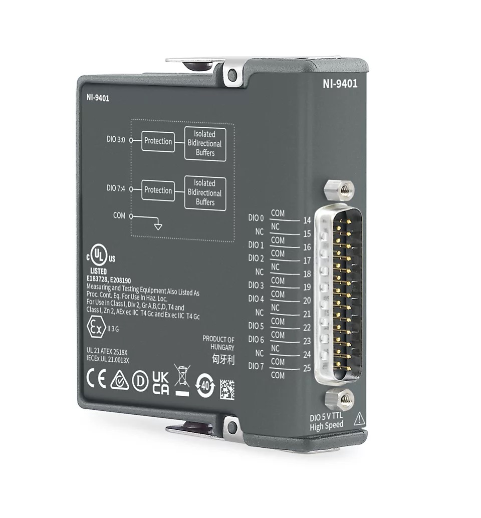 NI 9401-SubD - cRIO/cDAQ Digital Modul 8-Kanal-5V/TTL-100ns-Digital-I/O-Modul