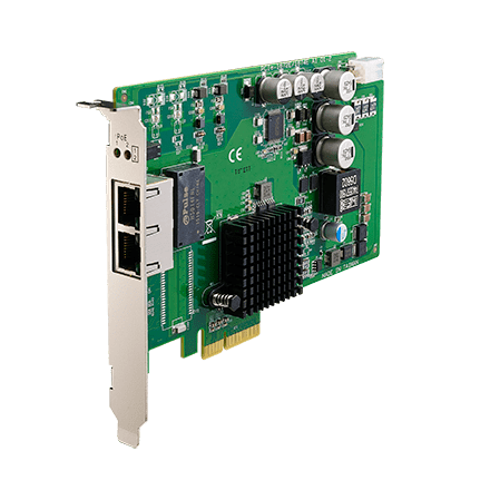 PCIe-1672E-AE - GigE Frame-Grabber Karte mit PoE mit 2 PoE Ports für Gigabit Ethernet Kameras