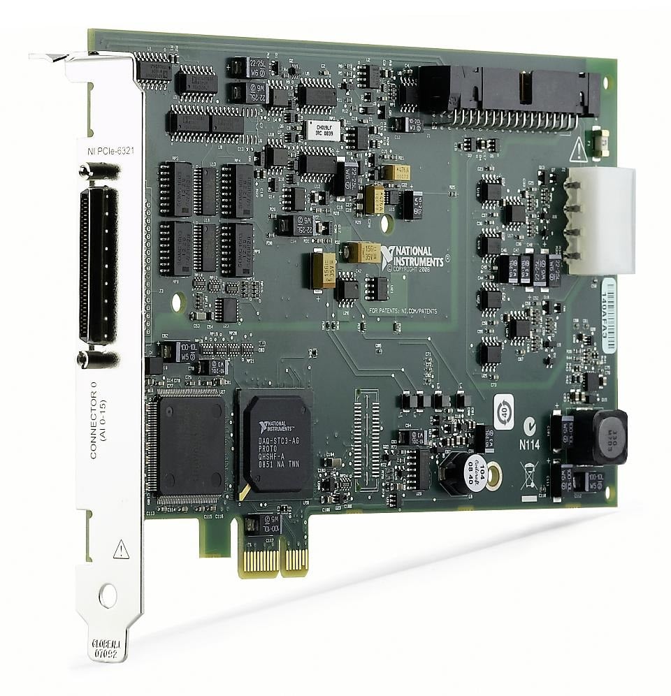 PCIe-6321- Multi-I/O Messkarte der NI X-Serie mit 16 Analog-In, 2 Analog-Out, 24 Digital I/O u.a