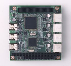 PCM-3620-00A1E - USB+Firewire Modul für PC/104+ mit 4x USB-2.0- & 3x IEEE1394a