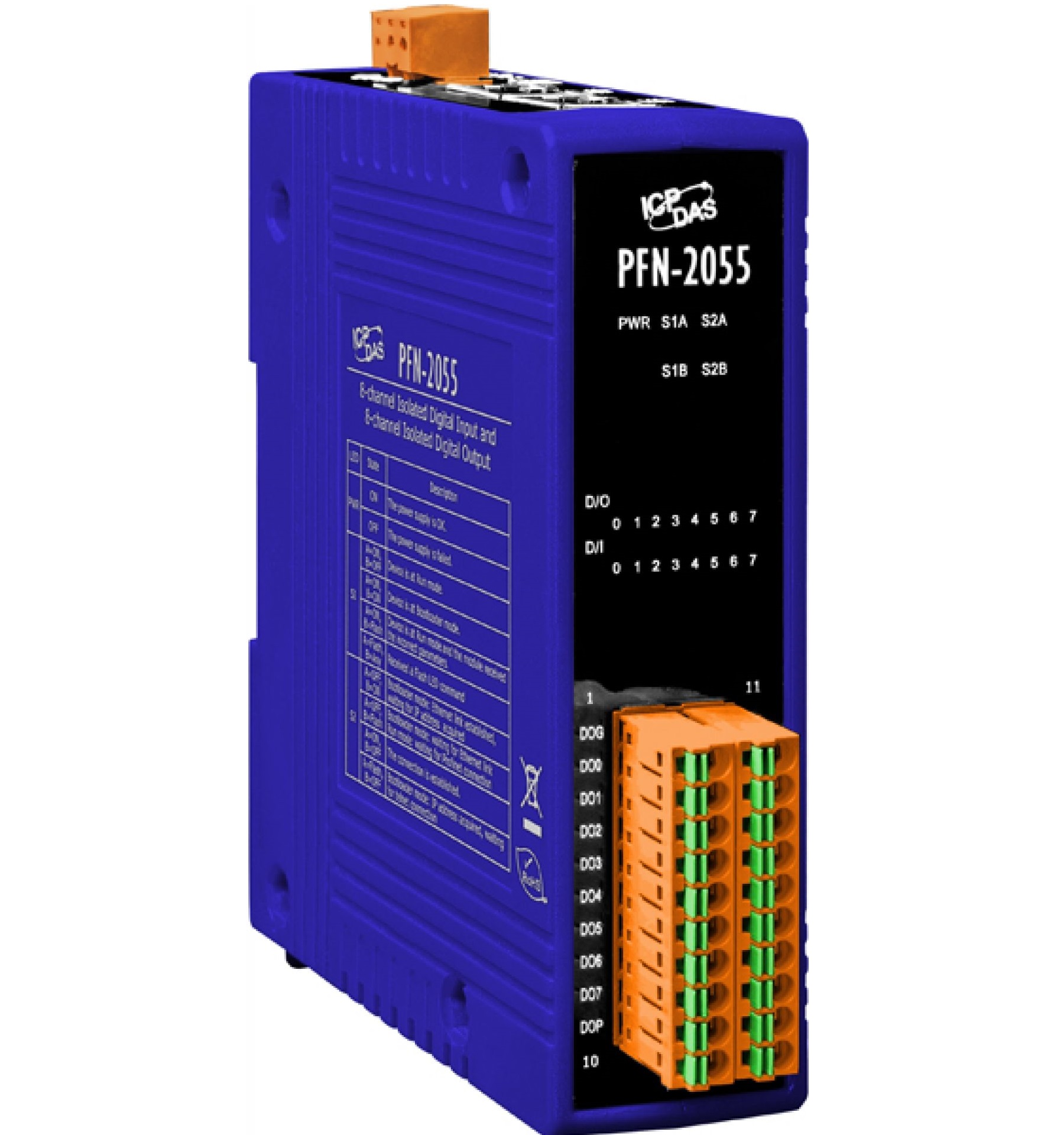 PFN-2055 CR PROFINET Remote-I/O-Modul mit 8 digitale Ein- u. 8 digitale Ausgänge