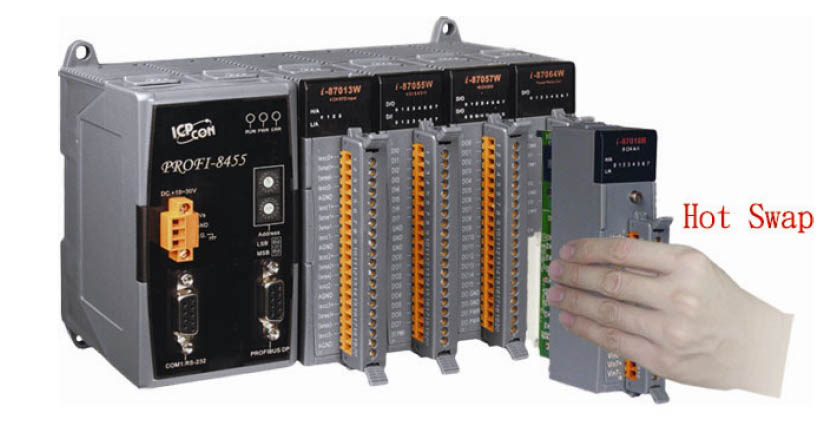 PROFI-I-8701W-G-CR  E/A-Modul für PROFI-8455 Serie mit Seriell, 4 x AI 16-bit und 2-3-4 Draht RTD