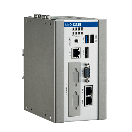 UNO-1372G-E3AE - Embedded Hutschienen IPC Lüfterloser IPC mit E3845 CPU, 4GB RAM, 3 LAN