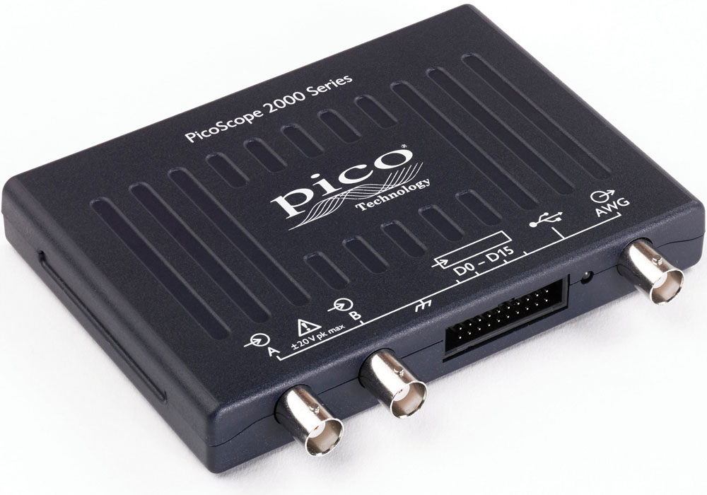 USB-PicoScope-2208B-MSO - Mixed-Signal-Oszilloskop 2-Kanal 100MHz und 16 digitale Eingänge für USB